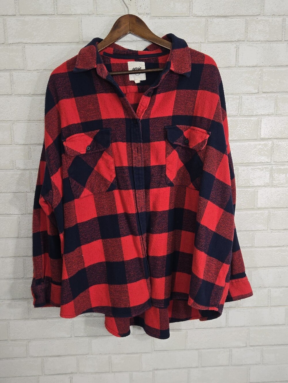 aerie have flannel print Shacket top - Picture 5 of 15